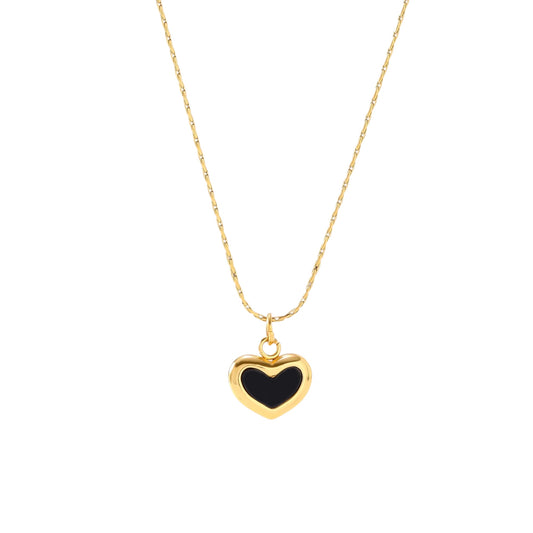 Collar corazón negro