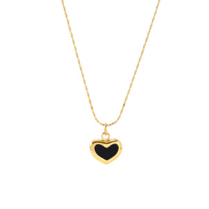 Collar corazón negro Collar corazón negro