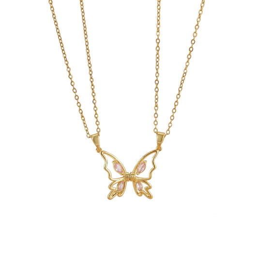 Collar amistad mariposa