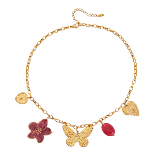 Collar multi mariposa