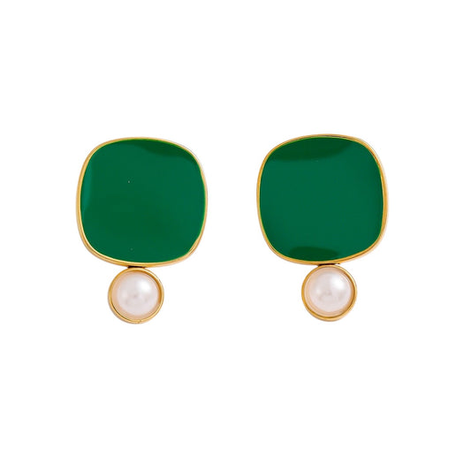 Arete verde perla 🥒