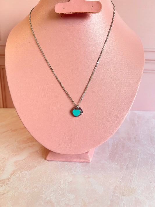 Collar Tiff menta corazon