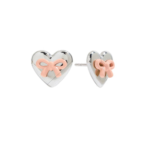 Arete corazón moño Arete corazón moño