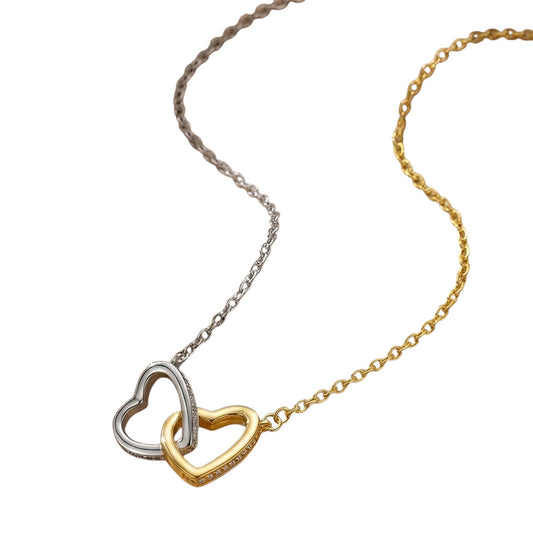 Collar doble corazón