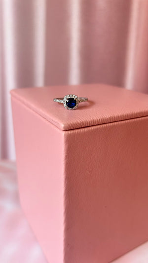 Anillo azul plata 925 Anillo azul plata 925