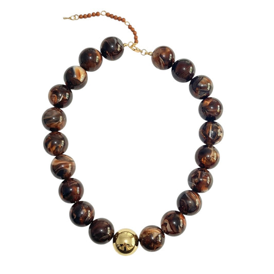 Collar cuentas marrón 🟤