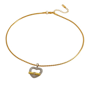 Collar corazón circonia Collar corazón circonia