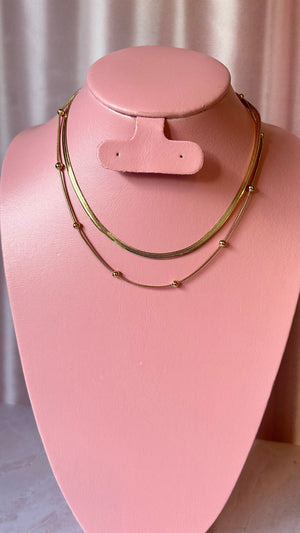Collar doble bolita planchado Collar doble bolita planchado