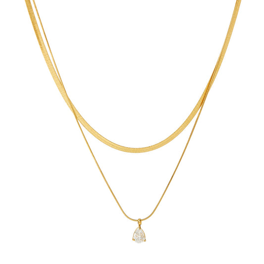 Collar doble circonia