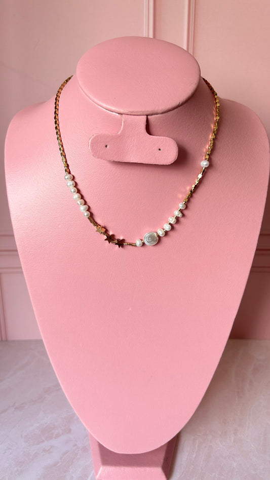 Gargantilla perla y estrella