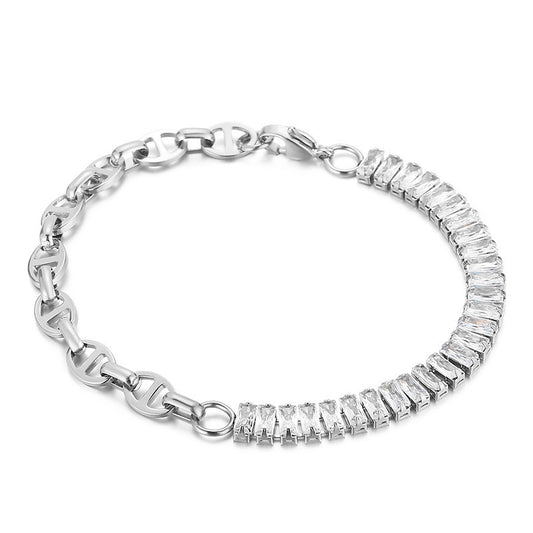 Pulsera eslabón circonia