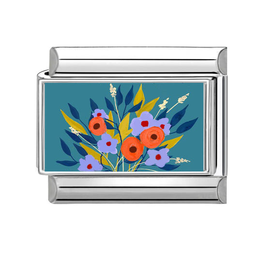 Charm azul flor