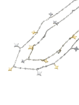 Collar doble estrella bicolor Collar doble estrella bicolor