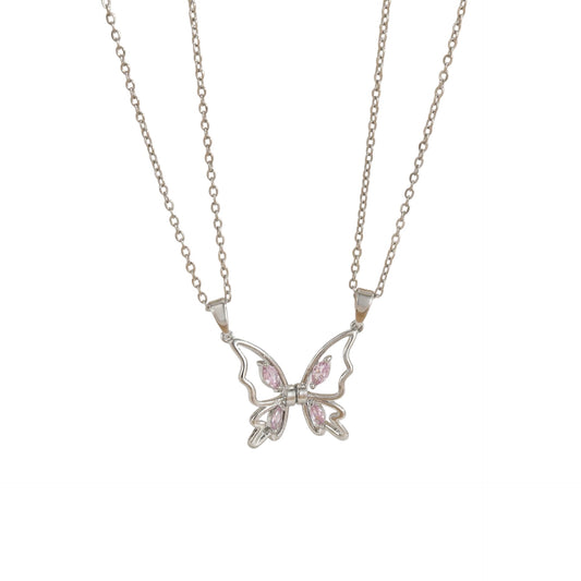 Collar amistad mariposa