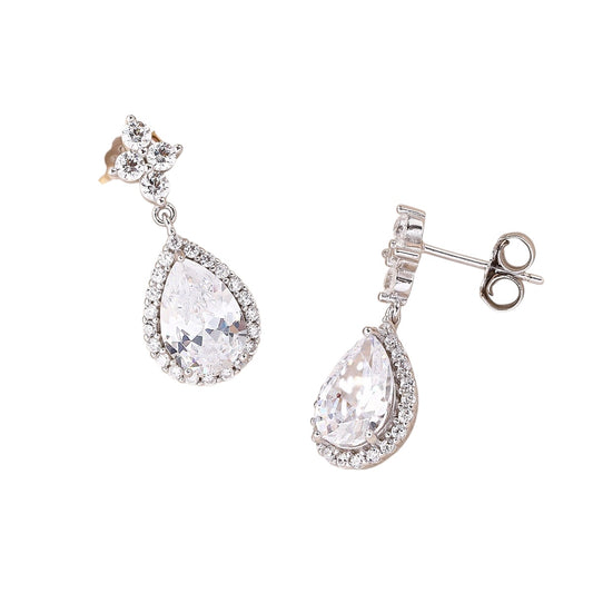 Arete gota plata 925