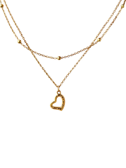 Collar doble corazón