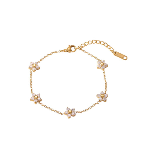 Pulsera flor circonia