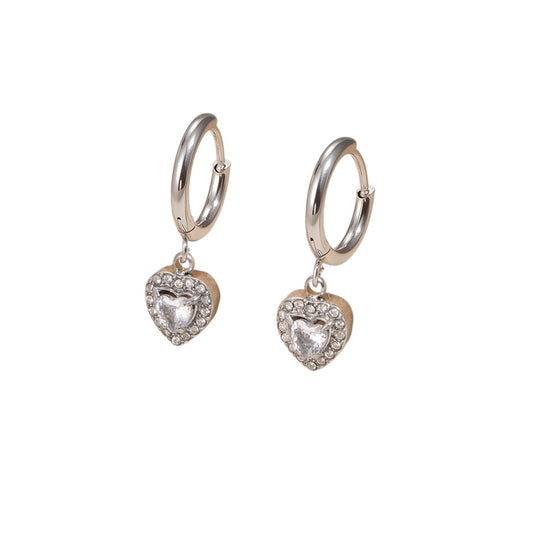 Huggie corazón circonia