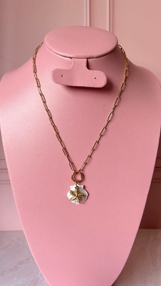 Collar concha y estrella de mar