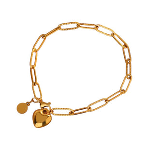 Pulsera eslabón corazón Pulsera eslabón corazón