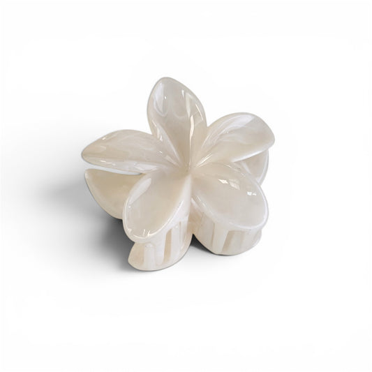 Pinza flor blanca