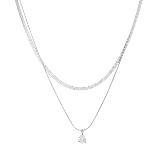 Collar doble circonia