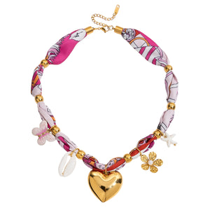 Collar corazón pañoleta Collar corazón pañoleta