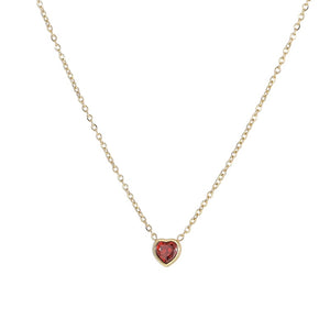Collar corazón circonia color Collar corazón circonia color