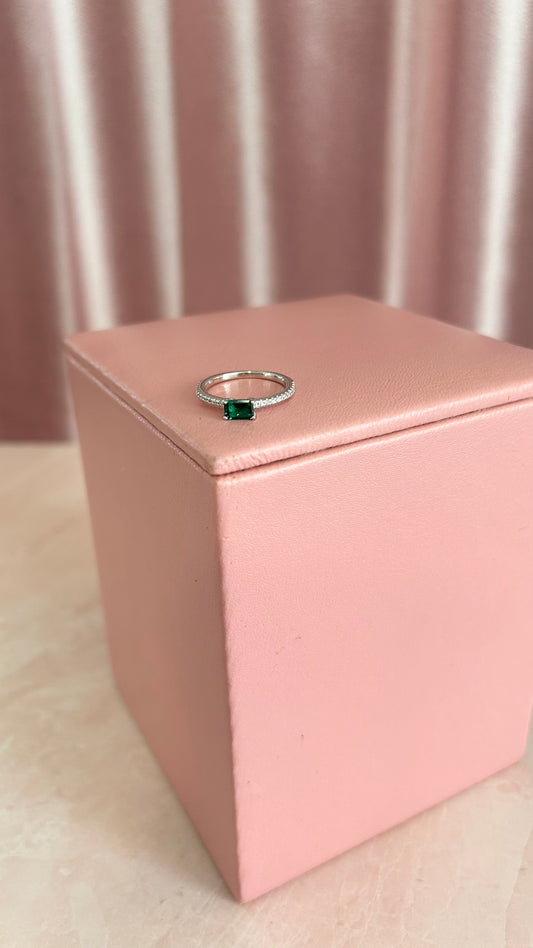 Anillo plata 925 verde