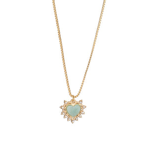 Collar corazón cristales Collar corazón cristales