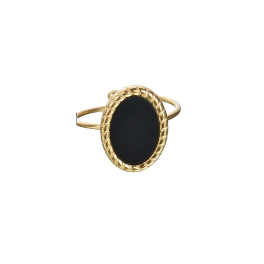 Anillo oval dorado