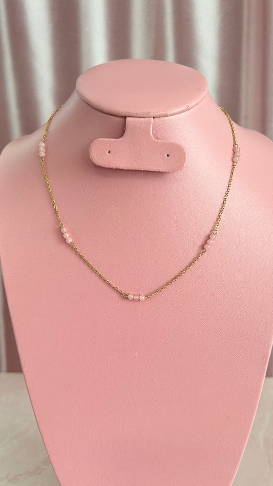 Collar piedra rosa
