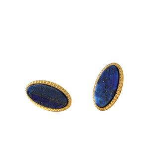 Arete oval piedra natural Arete oval piedra natural