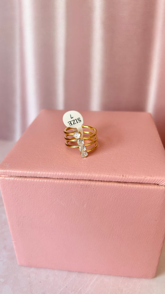Anillo doble circonia