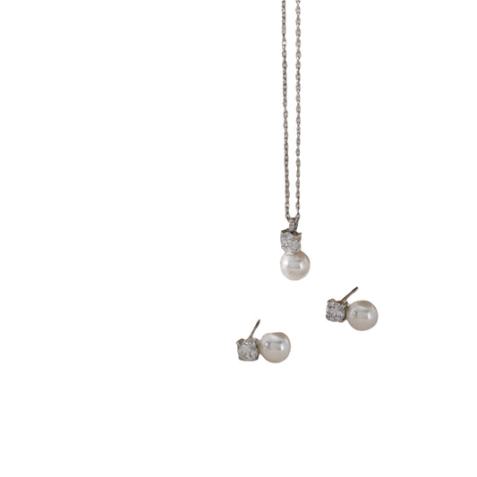 Juego perla circonia