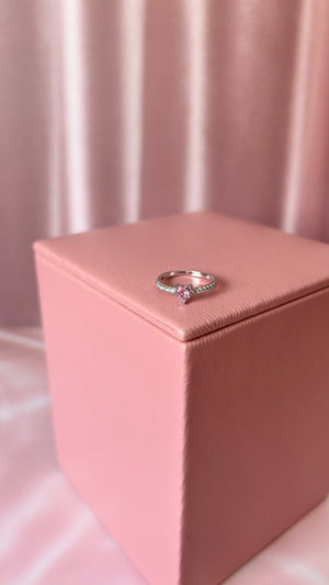 Anillo corazón rosa plata 925 Anillo corazón rosa plata 925