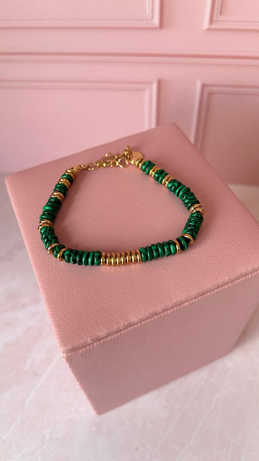 Pulsera piedra y cuentas