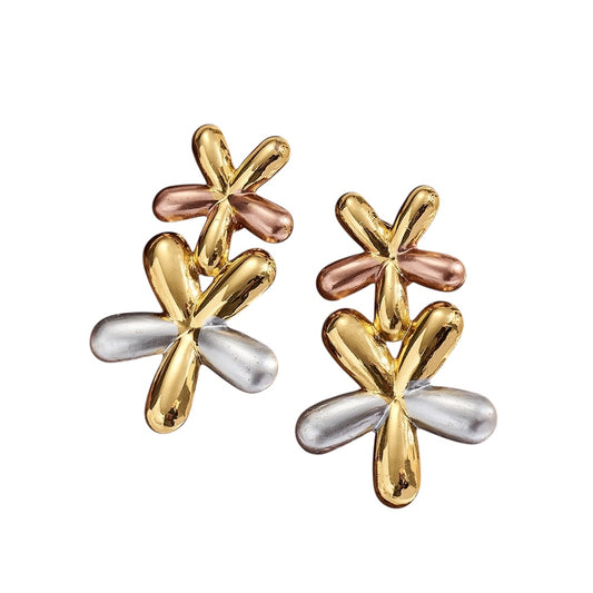 Arete flor tricolor