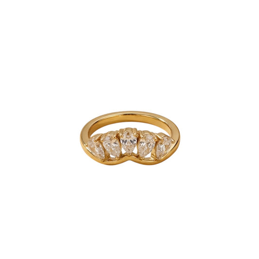 Anillo 4 circonias