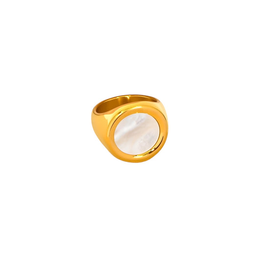 Anillo madre perla redondo