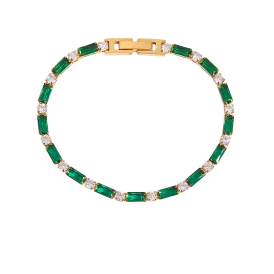 Pulsera circonia verde
