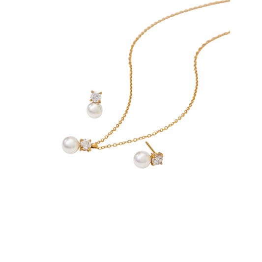 Juego perla circonia