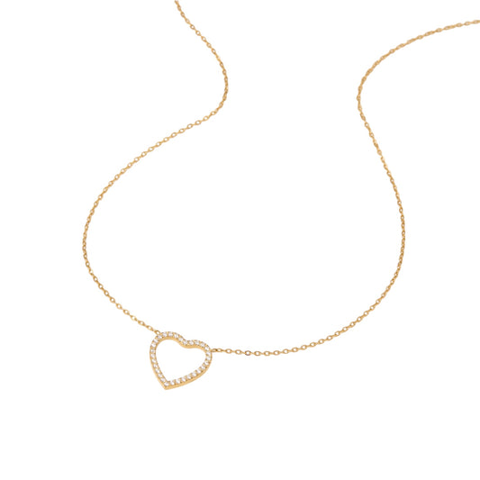 Collar corazón silueta