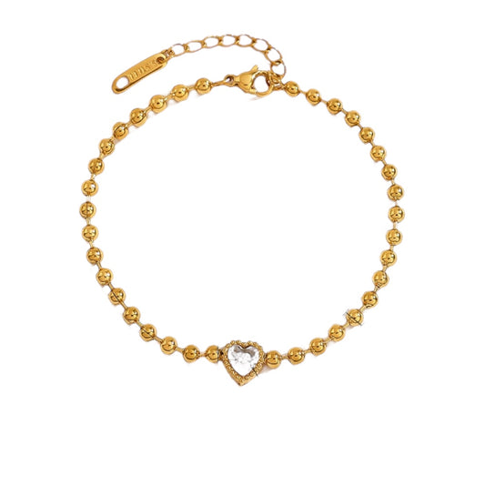 Pulsera corazón circonia