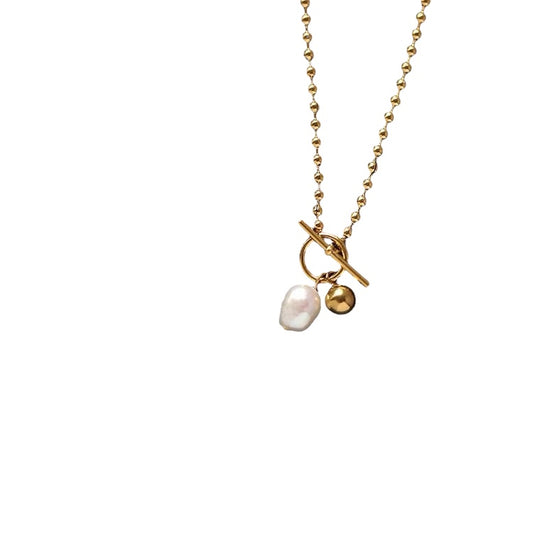 Collar perla marinera bolita