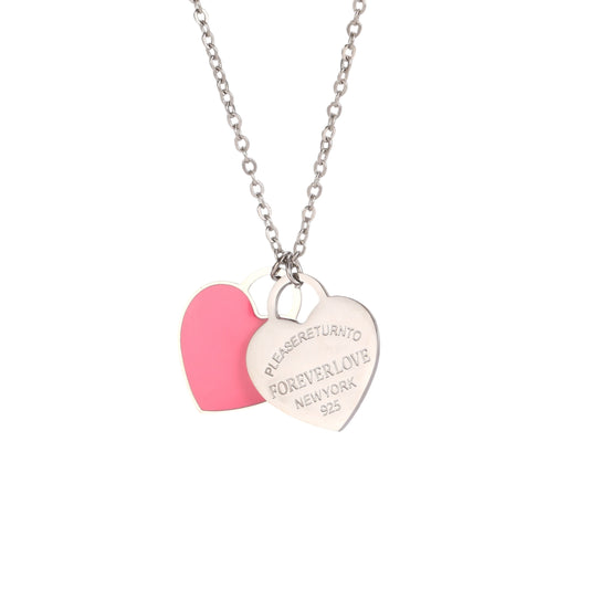 Collar Corazón Rosa jumbo