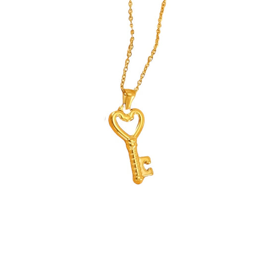 Collar corazón llave