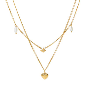 Collar doble corazón Collar doble corazón