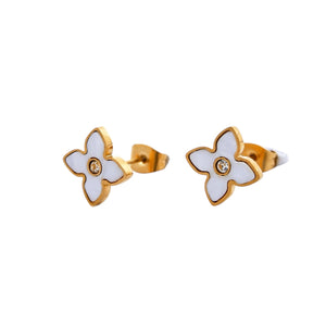 Arete flor blanca Arete flor blanca