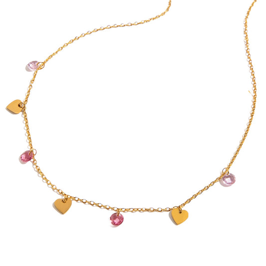 Collar corazón cristal